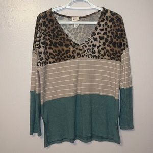 Multi print sweater